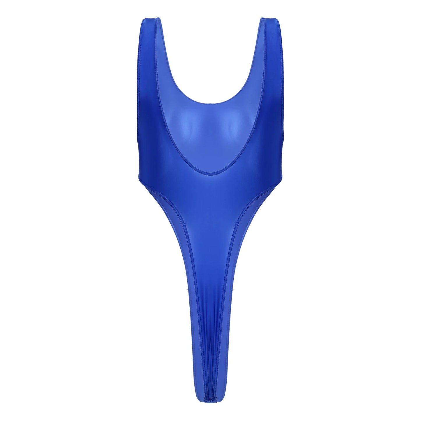 Womens Swimsuit 2022 New Glossy One-piece Swimming Bathing Suit Backless High Cut Bodysuit Sportwear Beachwear Swimwear