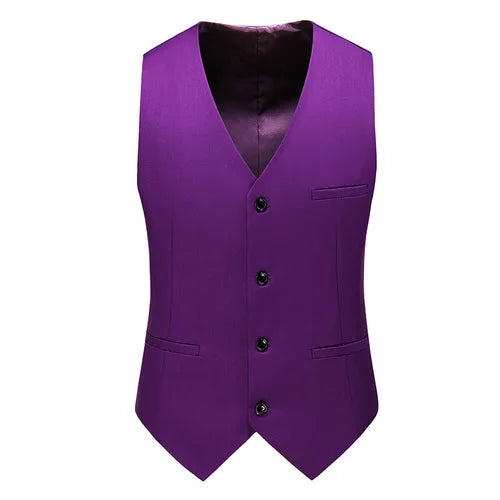 YASUGUOJI New Wedding Dress High-quality Men's Fashion Design Suit Vest Plus Size Men's Business Casual Suit Vest 15-colors