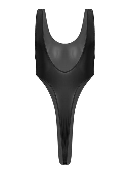 Womens Swimsuit 2022 New Glossy One-piece Swimming Bathing Suit Backless High Cut Bodysuit Sportwear Beachwear Swimwear