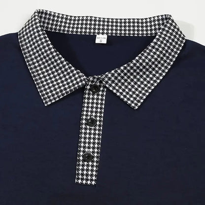 Spring and Autumn Men's Long Sleeve Polo Shirt Classic Business Office T-shirt Male Street Casual Fashion Solid Color Top