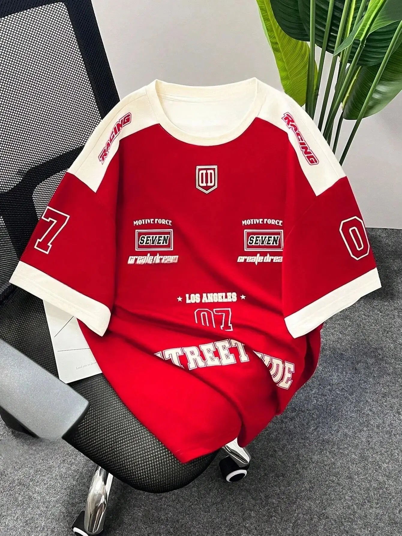 The 2025 summer new men's T-shirt 3D digital printed short-sleeved T-shirt, men's sportswear, Brooklyn racing football T-shirt,