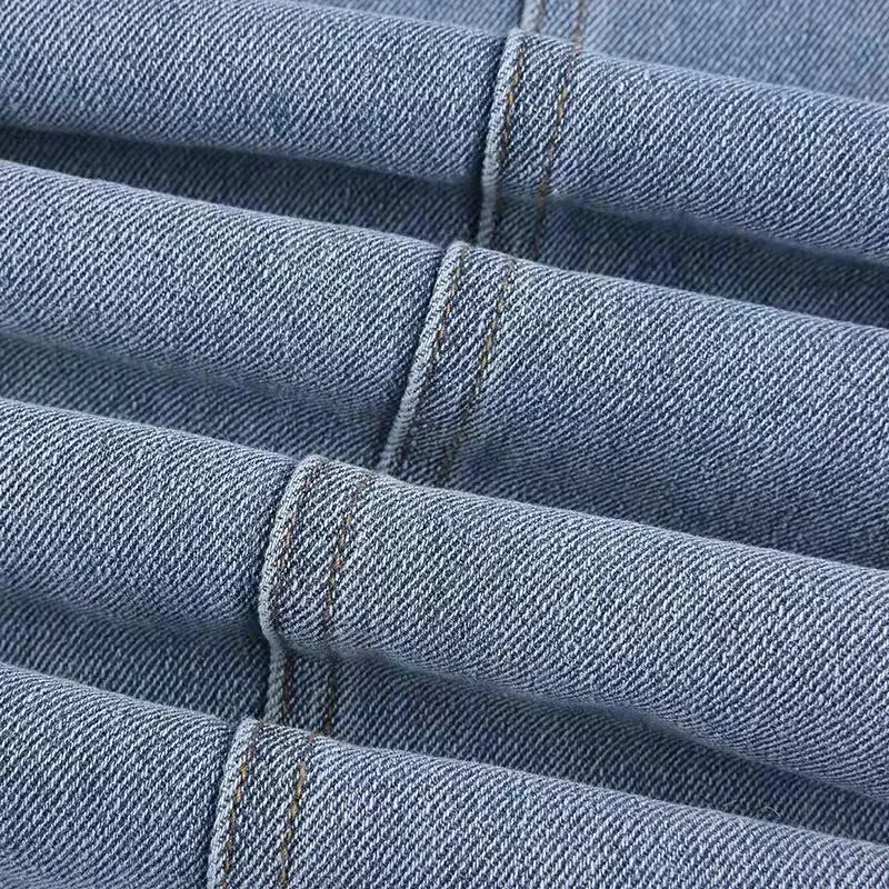 Retro Jeans European and American Style Design Slim Fit Leg Length All Match Pants Five Pointed Star Straight Women Versatile