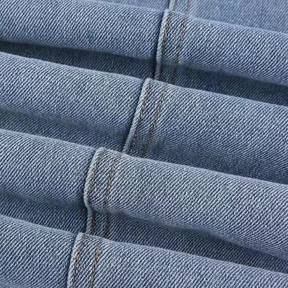 Retro Jeans European and American Style Design Slim Fit Leg Length All Match Pants Five Pointed Star Straight Women Versatile