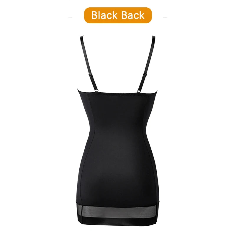 Becirzet Strap White Dress Underwear Women Mesh Control Slips Dresses Party Underwire Underskirt Tube Mini Short Underdress XXL