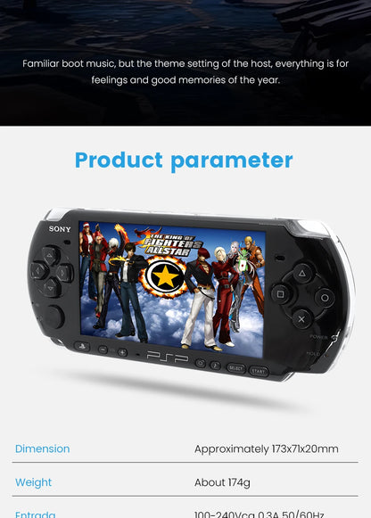 PlayStation PSP3000 Game Console (PSP-3006) PlayStation Handheld GBA Arcade Game Console+(Free Games) No UMD function