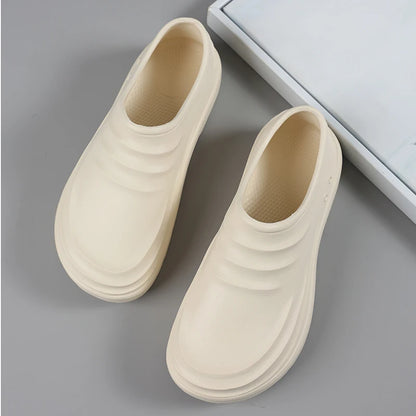 Work Shoes Waterproof, Oil-Proof, Non-Slip, Thick-Soled, Wear-Resistant, Special Soft-Soled Labor Protection Shoes for Kitchen C