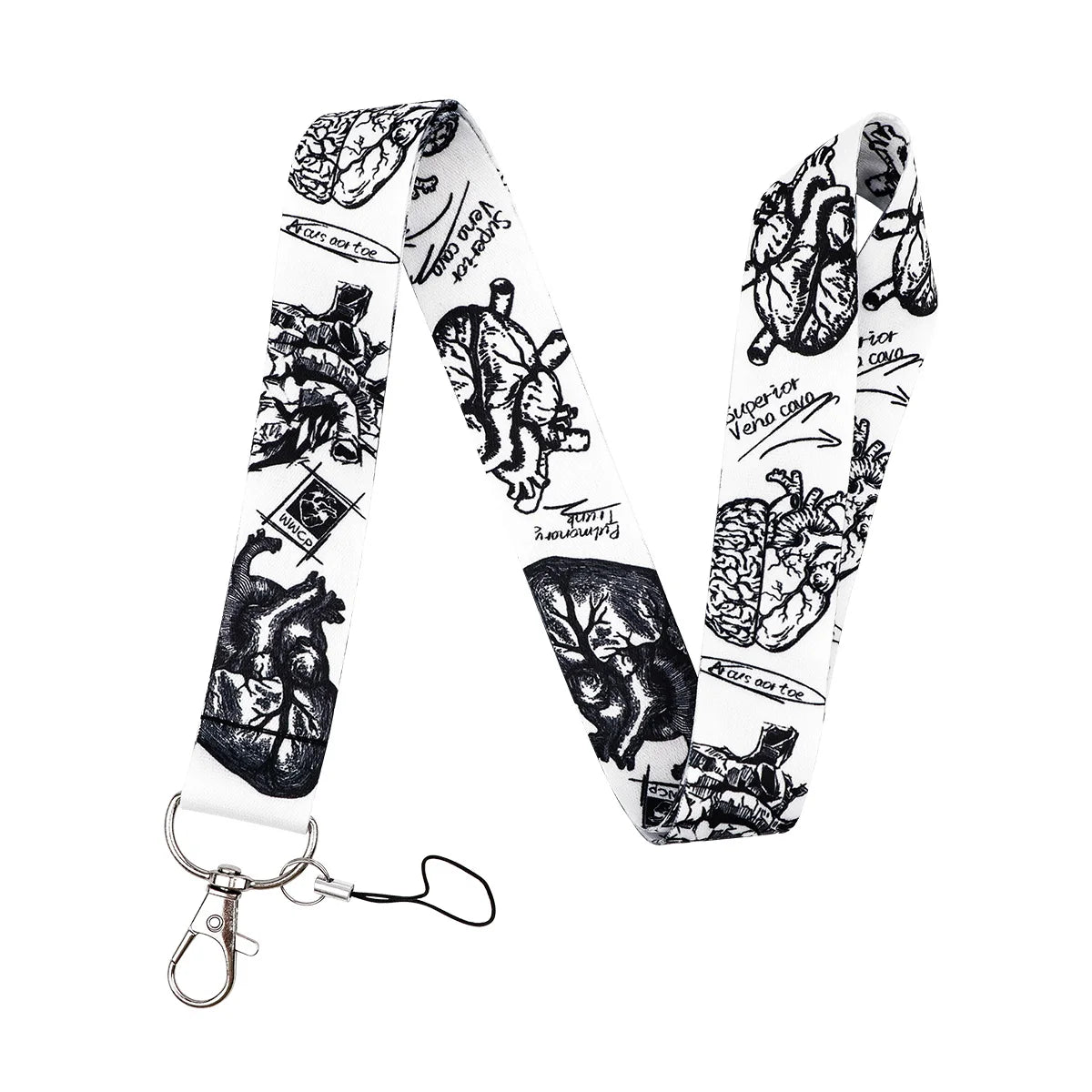 Heart Credential Holder Medical Lanyards for Key Neck Strap For Card Badge Gym Keychain Keyring Accessories Nurse Doctor Gifts