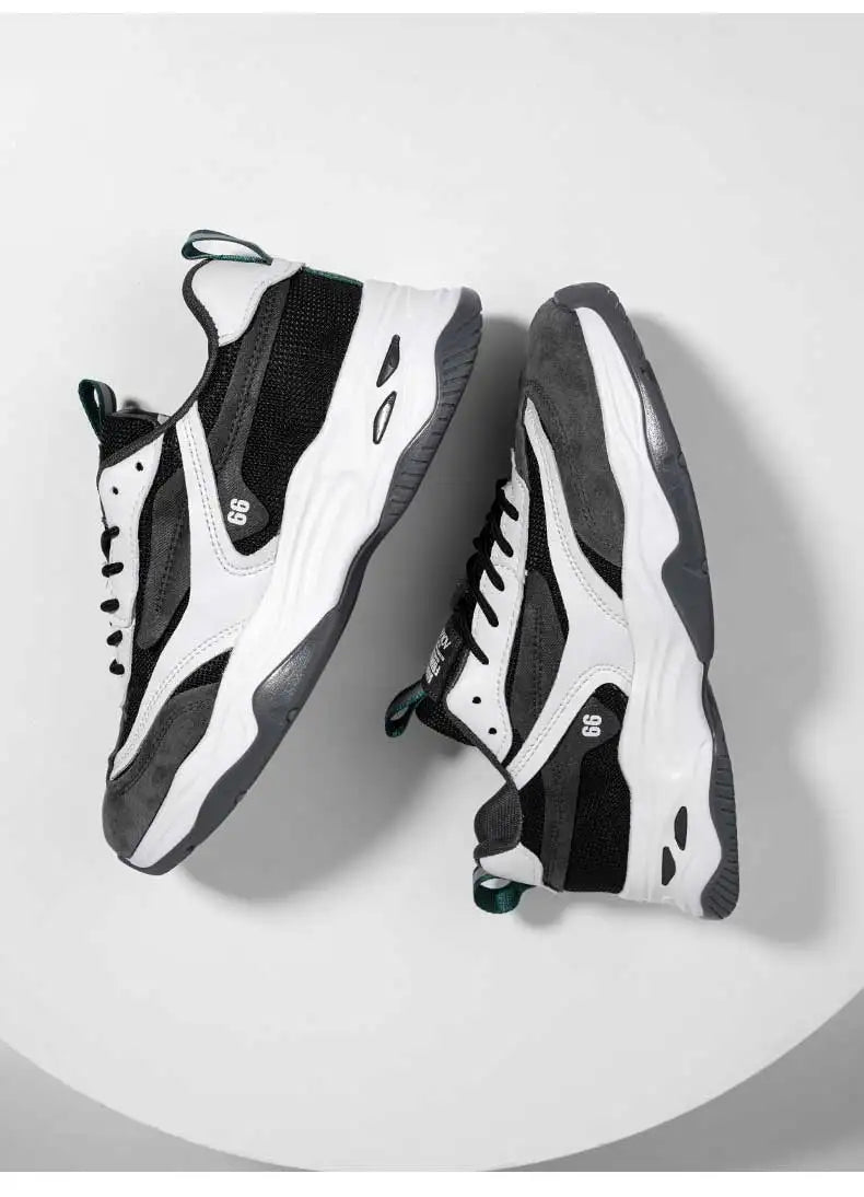 Aokang Men's nut Running oes Bla Casual Sports Sneakers Breathable Lace-Up round Toe Thi Bot for Running And Sports