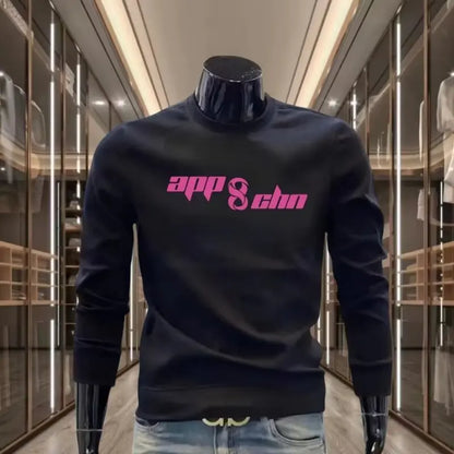 Autumn Men's Cotton Sweatshirt Korean Cool O-neck Long Sleeve Top High Quality Harajuku High Street Men Clothing Streetwear Men