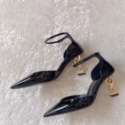 Women's summer new luxury brand designer sexy pointed high heels 2025 elegant slip-on party dress women's sandals Zapatos