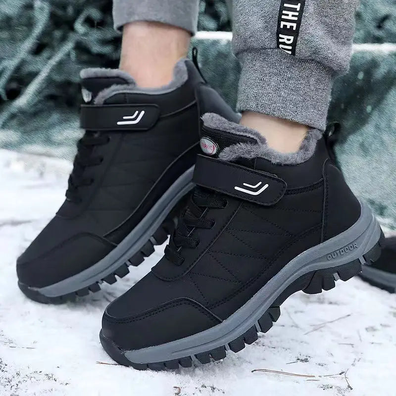 Winter velvet men's shoes Top Quality Casual Snow Boots Waterproof Warm Men boots Outdoor male Trekking Sneaker Botas Zapatos