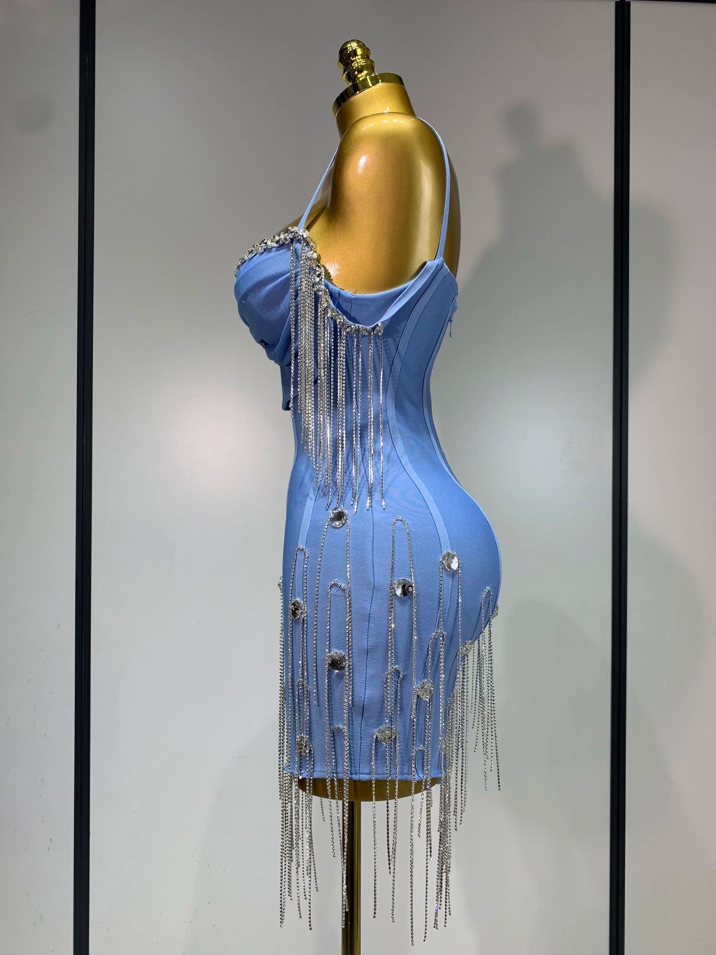 Women Sexy Backless Spaghetti Strap Bodycon Sleeveless Bandage Dress 2025 Elegant Prom Gown Club Evening Party Birthday Dresses