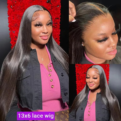 30 40 Inch Glueless Wigs Bone Straight 13x4 Lace Front Wig 13x6 HD Lace Frontal Wigs 5x5 Black Closure Brazilian 100% Human Hair