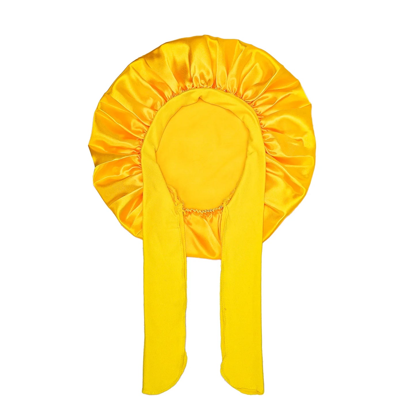 Kids Satin Bonnet Sleep Hat Wide Elastic Band Ribbon Sleeping Cap Boy Girls Flower Printed Silk Shower Cap