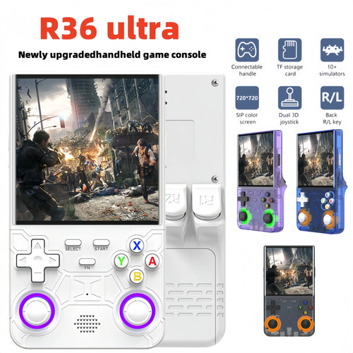 R36 Ultra Console Portable Retro Game 4‘’ IPS Screen Handheld Game Players Emulator Pocket Video Player 64G 128G 20000+ Games