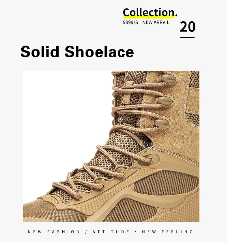 Man Tactical Military Boots Winter Men Work Safty Shoes Special Force Desert Combat Army Boots Outdoor Ankle Hiking Shoes