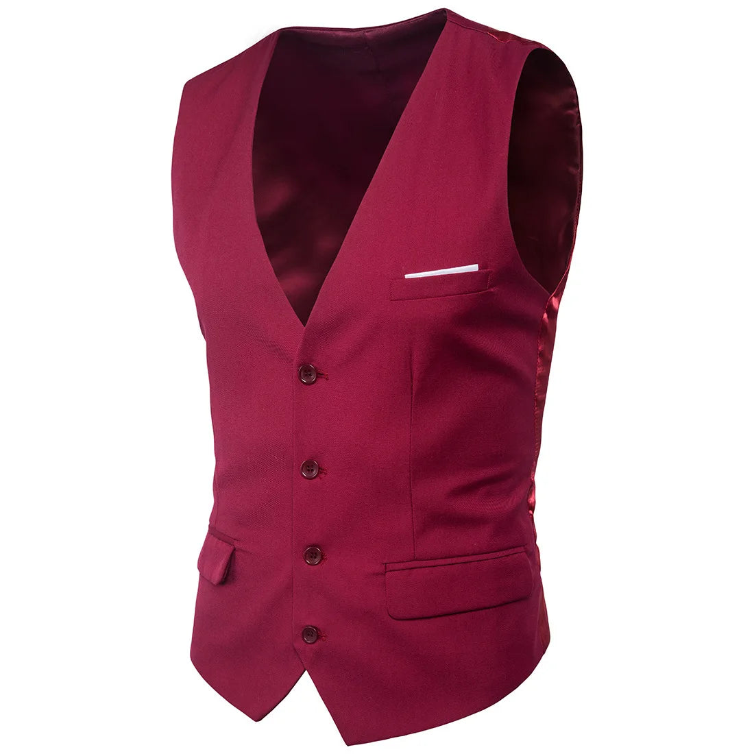 High Quality Men Suit Vest Waistcoat Business Casual Slim Groom Groomsman Wedding Men's Dress Blazer Vests 9 Colors Formal Party