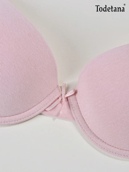 3Pcs Low Price Women's Comfort Bra Set Seamless Lightweight Push-Up Soft Cups for Everyday Wear