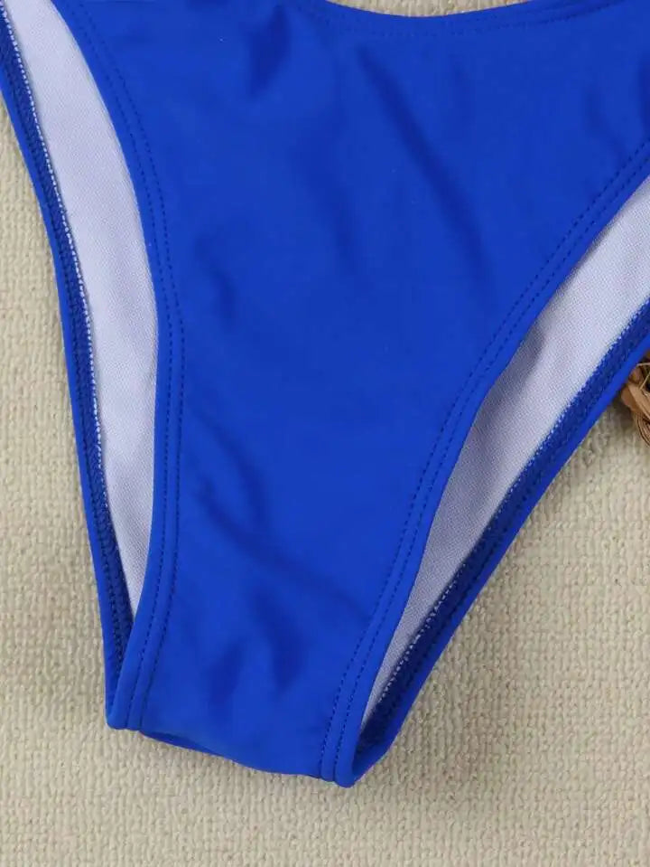 Women Strapless Bikinis Sets Summer Push Up Swimwear Two Pieces Suits Female Sexy Swimsuits Solid Color Lady Backless Beachwear