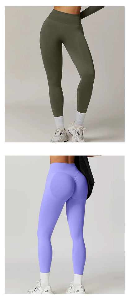 Women's High Waist Yoga Leggings Seamless High Stretchy Butt Lifting Breathable Sports Pants for Women Gym Leggings
