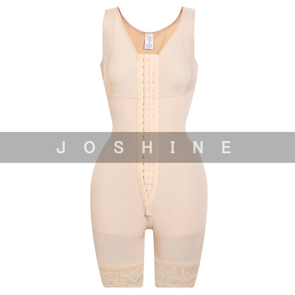 Full Body Shaper High Compression Shapewear Girdle With Brooches Bust For Postpartum Slimming Sheath Belly Fajas Colombianas