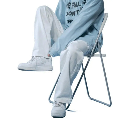 Straight Jeans men white Loose unisex Denim Trousers Trend Neutral Jeans Men baggy Casual Solid  Man Women Pants Hip Hop jeans