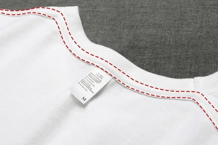 Heavyweight Impermeable 300g Carbon Matte Pure Cotton Thick Short Sleeved T-shirt Men and Women Pure White Simple Base Shirt
