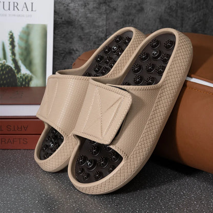 New Summer Men Massage Slippers Sides Indoor Outdoor Sandals Beach Casual Shoes Soft Sole Slides Men Flip-flops Men's Footwear