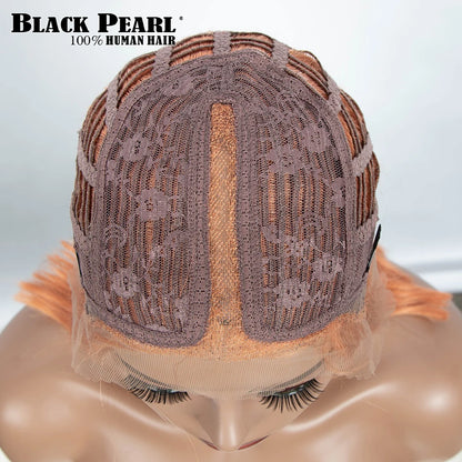 Pink Bob Wig Silky Straight Lace Front Human Hair Wigs For Women Short Bob Transparent Lace Wig Bleached Knots Pre Plucked Pink