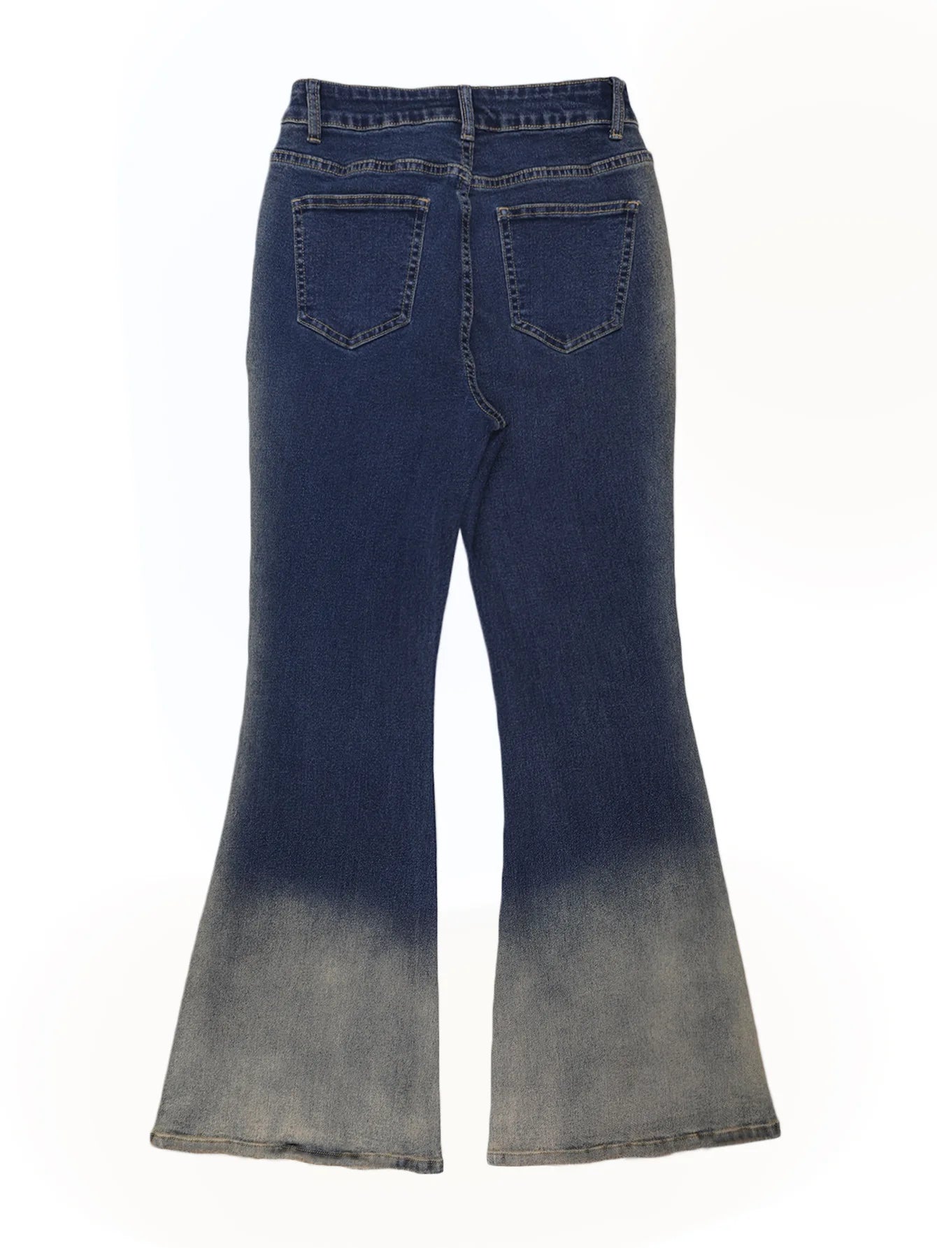 Men Jeans Boot Cut Solid Jean Wide Leg Denim Pant Distressed Washed Full Ankle Length Pockets Zipper Fly High Waist Basics