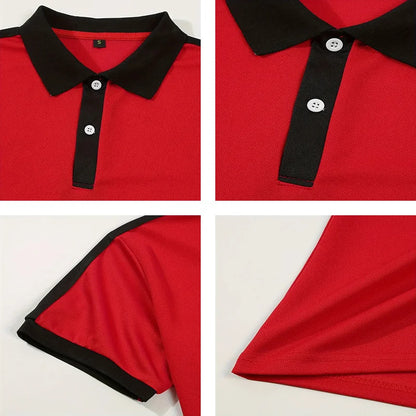 Summer men's short sleeved polo shirt business office lapel shirt Men's sports and casual top European and American plus size