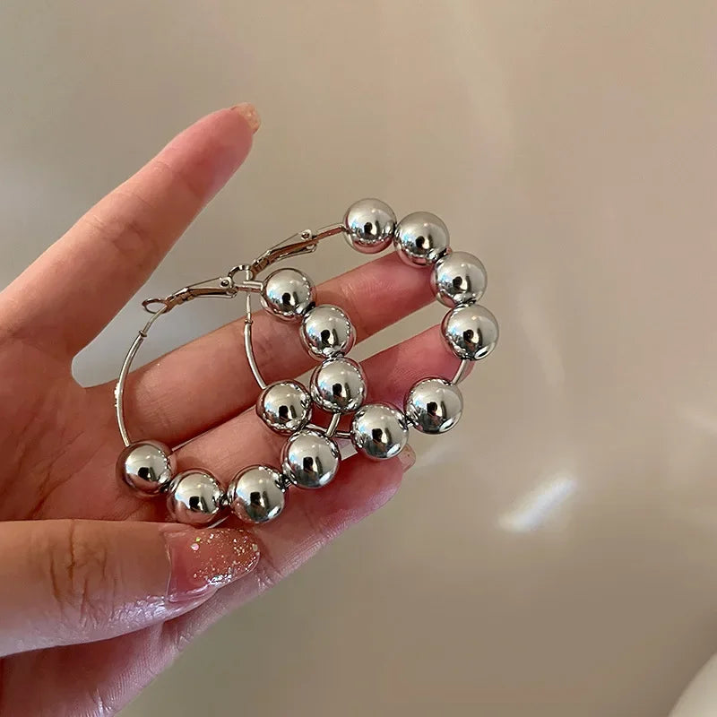 Exaggerated Metal Irregular Pendant Earrings For Women Fashion Silver Color Leaf Long Hanging Earrings Wedding Jewelry 2025