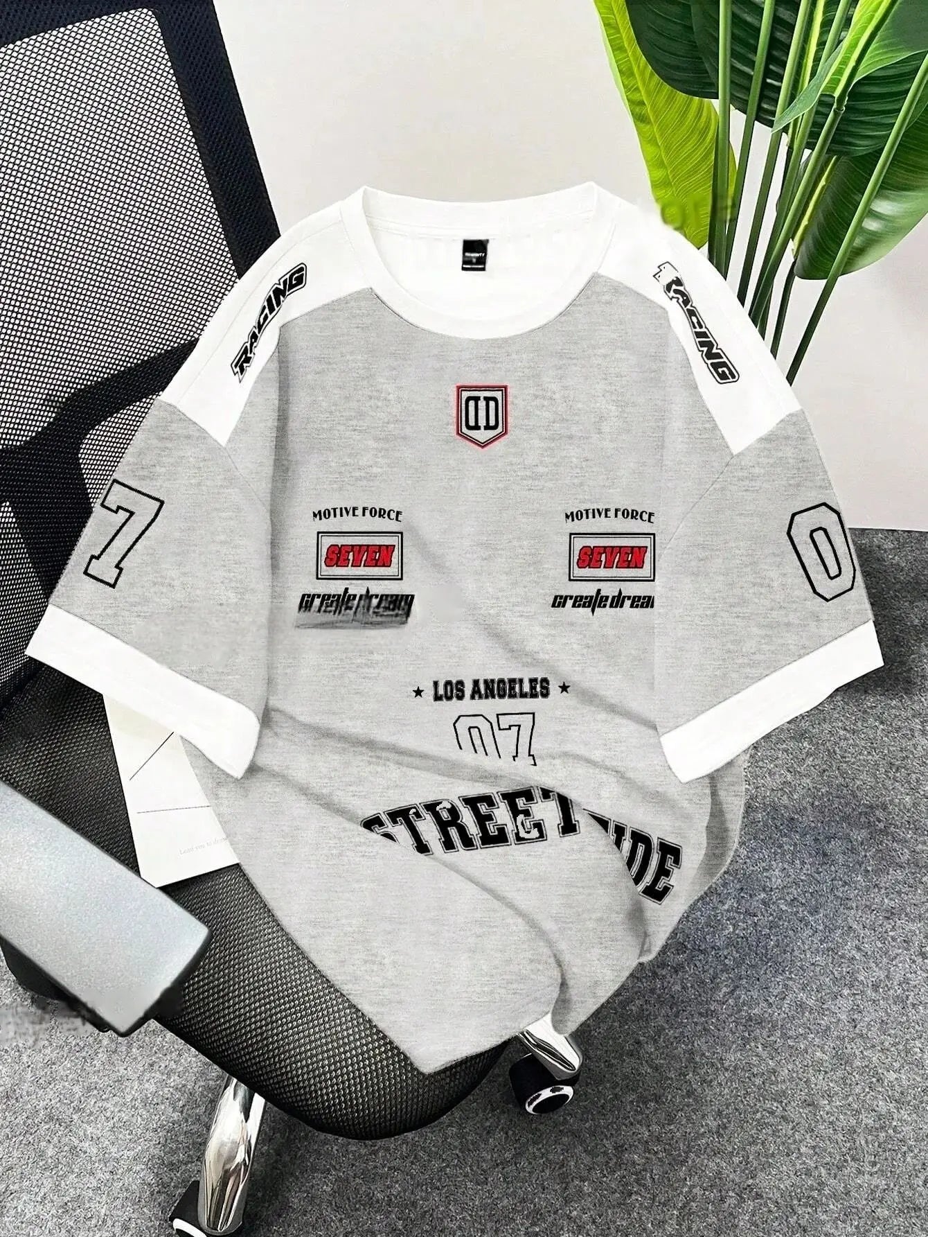 The 2025 summer new men's T-shirt 3D digital printed short-sleeved T-shirt, men's sportswear, Brooklyn racing football T-shirt,