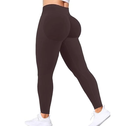 Summer Women Three Waist Gym Yoga Pants High Waist Peach Buttocks Solid Color Tight Fitting Sports Leggings Yoga Exercise Pants