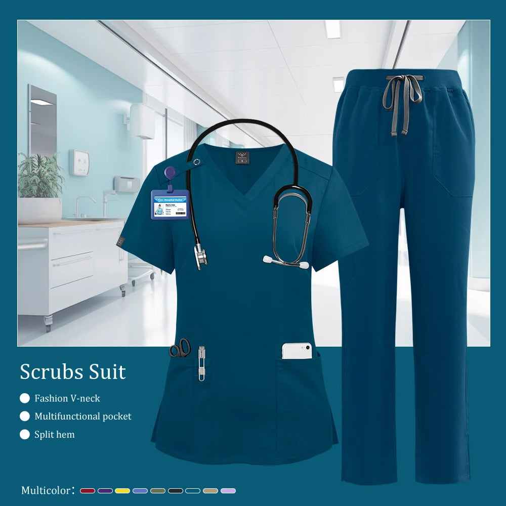 Pet Grooming Institution Room Scrubs Uniform Women Surgery Workwear Beauty Salon Work Clothes Nursing Scrub Medical Suits Unisex