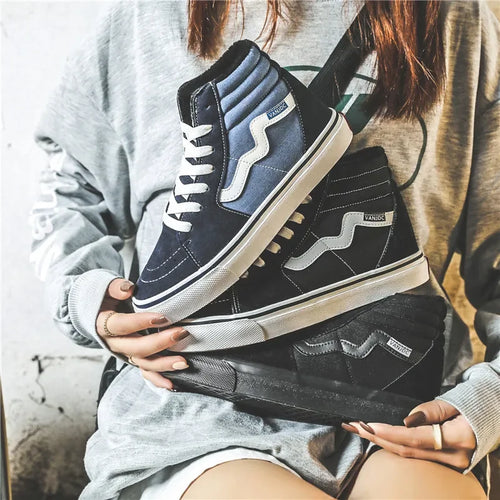 Canva Women's Casual Korean Style Flat Shoes New Arrival Winter 2023 Trendy Ins Net Red Cotton Shoes Versatile For Students