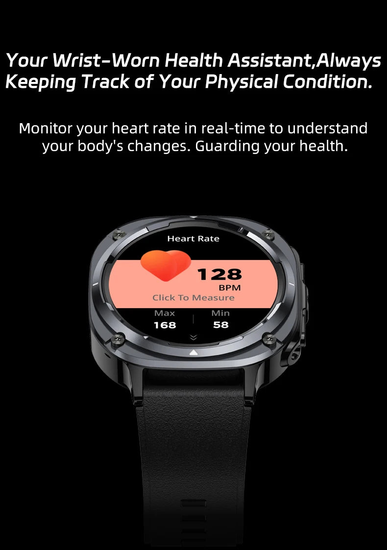 2025 New Watch 7 Ultra Men Smart Watch GPS Heart Rate Blood Oxygen Monitoring AMOLED Voice Call IPX8 LED Flashlight Smartwatch