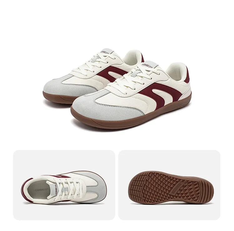 HOBIBEAR Barefoot Wide Toe Sneakers Unisex Zero Drop Minimalist Canvas Shoes Non Slip Lace Up Walking Sneaker