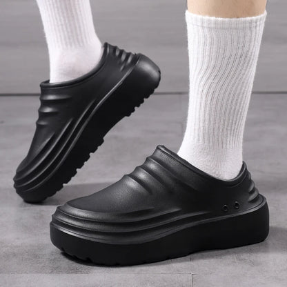 Work Shoes Waterproof, Oil-Proof, Non-Slip, Thick-Soled, Wear-Resistant, Special Soft-Soled Labor Protection Shoes for Kitchen C