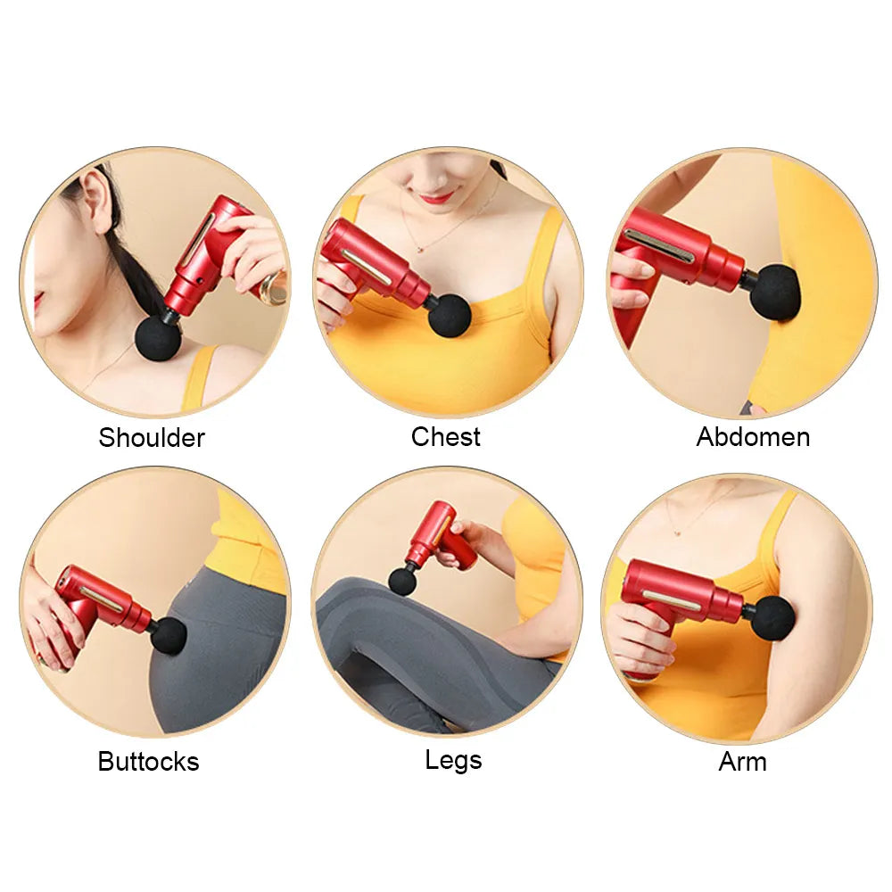 Fascia Gun Muscle Massagers Pistol Vibration Penetration Deep Tissue Massage Gun Shock Body Neck Massager Relaxation Treatment