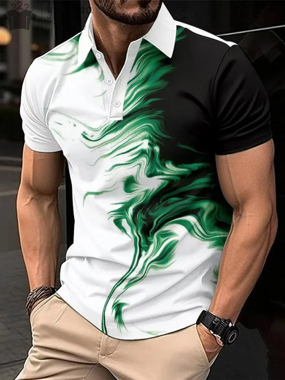 Summer New Men's Casual Sports Short Sleeved Polo Shirt Fashionable And Comfortable T-Shirt Men Breathable Polo Shirt Men's Tees
