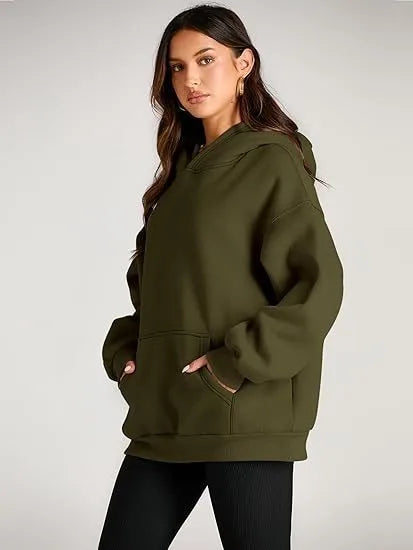 2026 Autumn and Winter New Cross border Leisure Fashion Sports Solid Color Women's Loose and Comfortable Hoodie Hoodie Hoodie