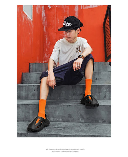 Sandals Mens Slippers Summer EVA Hole Sandals Man Shoes Brand Beach Platform Water Slides Unisex Hollow Sandals Men Casual Shoes