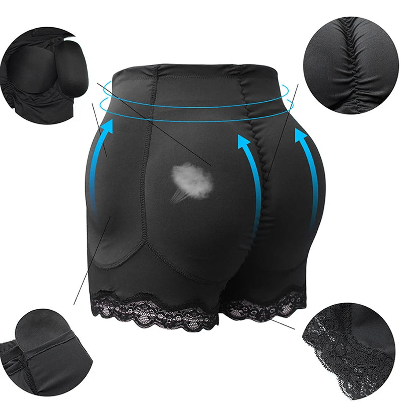Body Shaper Underwear With Hips Pads Filler Sexy Big Butt Enhancer Control Panties Belly Smooth Shapewear Fake Buttock Plus Size