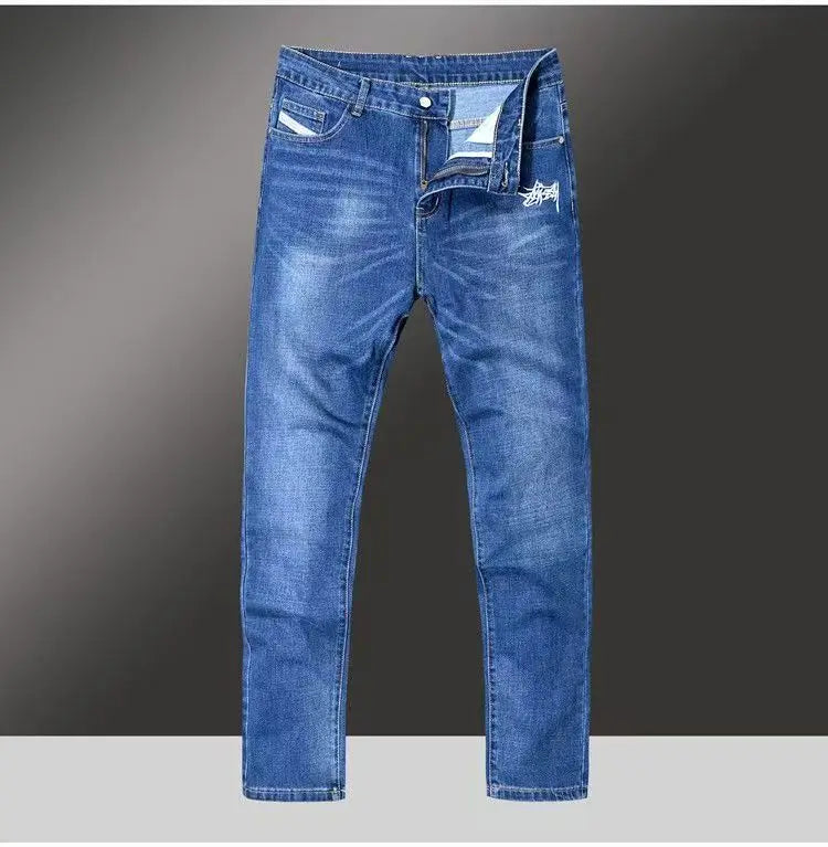 Spring Autumn Men's Denim Suit Loose Korean Trendy Two-Piece Versatile Outerwear Casual Jacket Denim sets