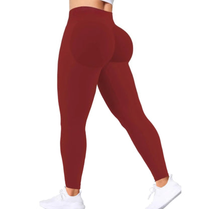 Summer Women Three Waist Gym Yoga Pants High Waist Peach Buttocks Solid Color Tight Fitting Sports Leggings Yoga Exercise Pants