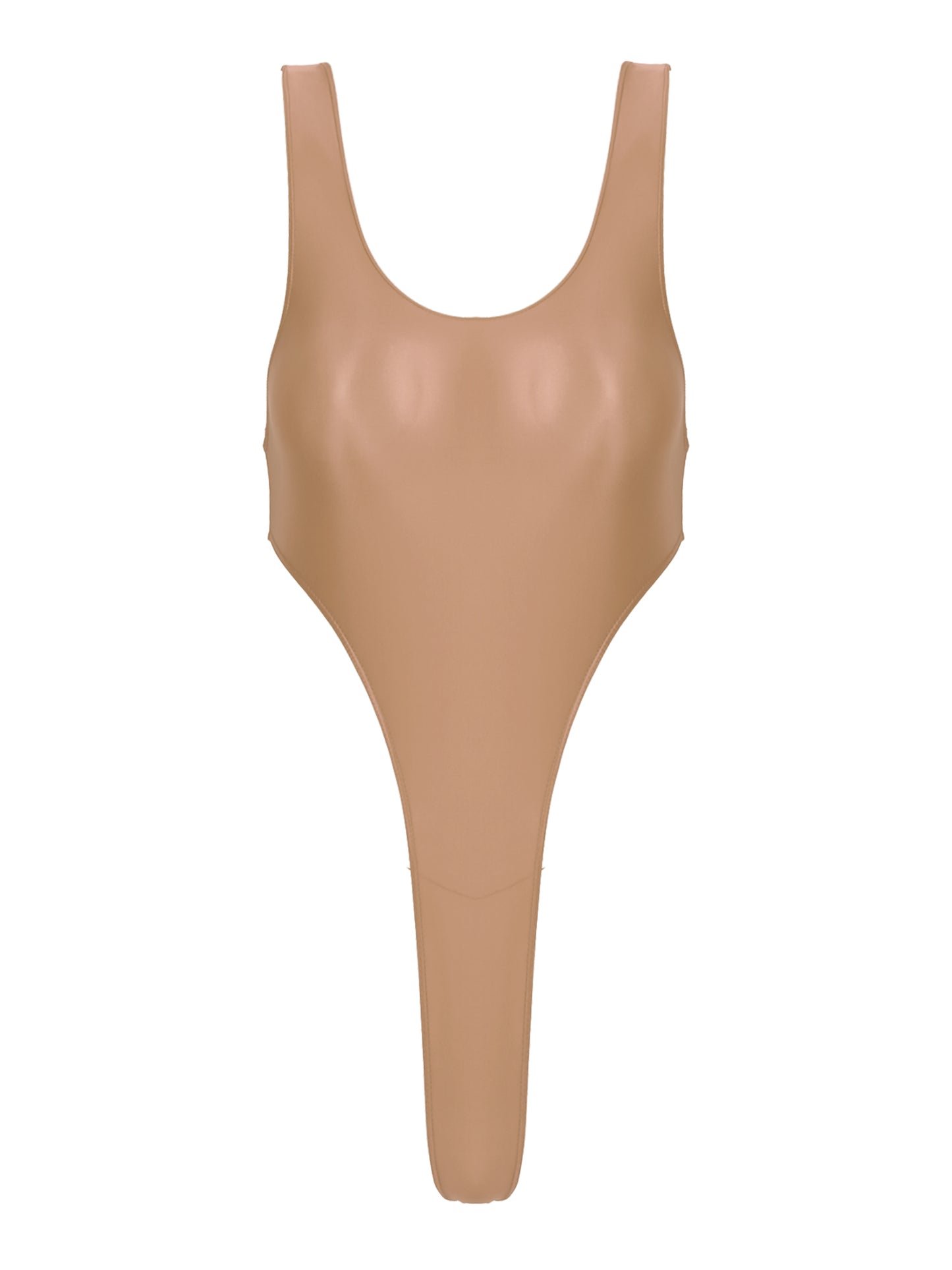 Womens Swimsuit 2022 New Glossy One-piece Swimming Bathing Suit Backless High Cut Bodysuit Sportwear Beachwear Swimwear