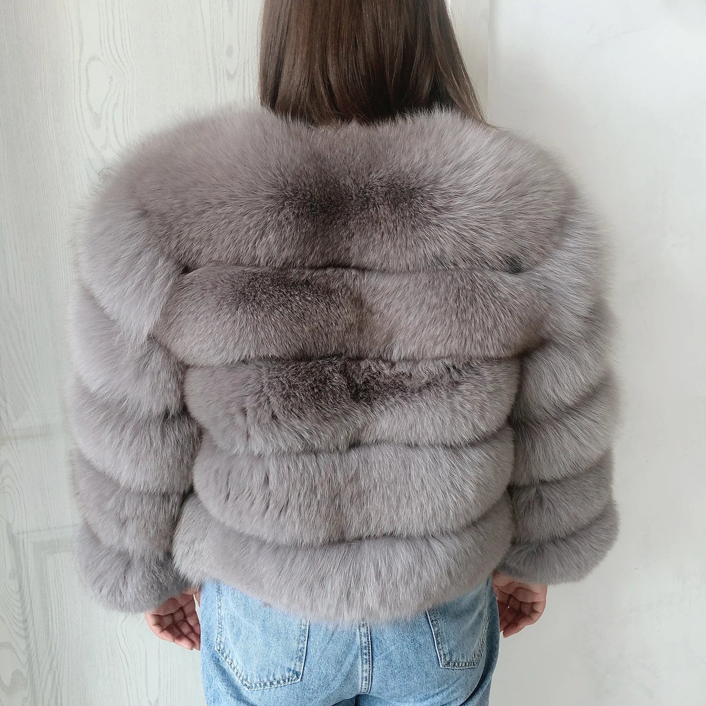 New Real fox fur coat women's winter warm 100% natural fur jacket Short Raccoon fur coat women's  high quality hot sale