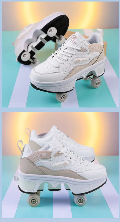 Rollers for Shoes Sports Shoes on Wheels Roller Skates Roller Skates for Girls Boys Roller Skates Shoes with Wheels