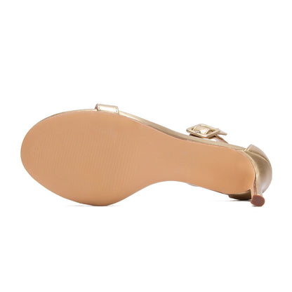 High heel sandals luxury brand 2025 summer new simple design wrap heel Girl